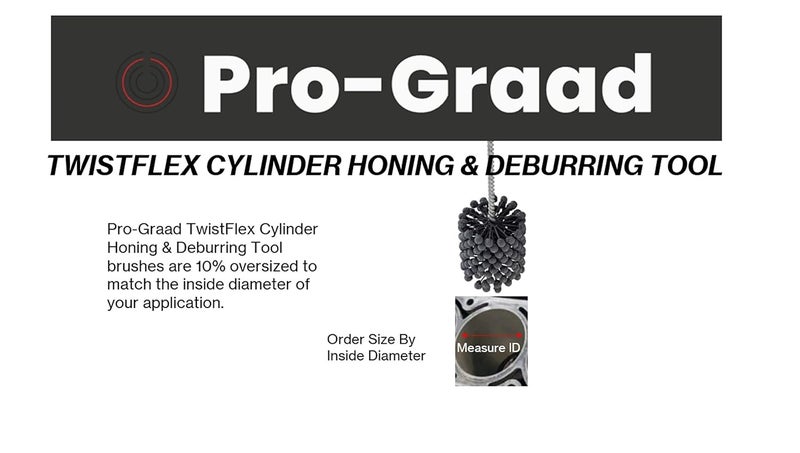 TwistFlex أداة صقل الأسطوانات Pro-Graad 4" 240SC | أداة صقل الأسطوانات المرنة 4.00" | فرشاة ثقب لقطر الثقوب 3.80" - 4.02" | كربيد السيليكون 240 حبيبة | عمود 0.354" | طول 13.5" - Image 4